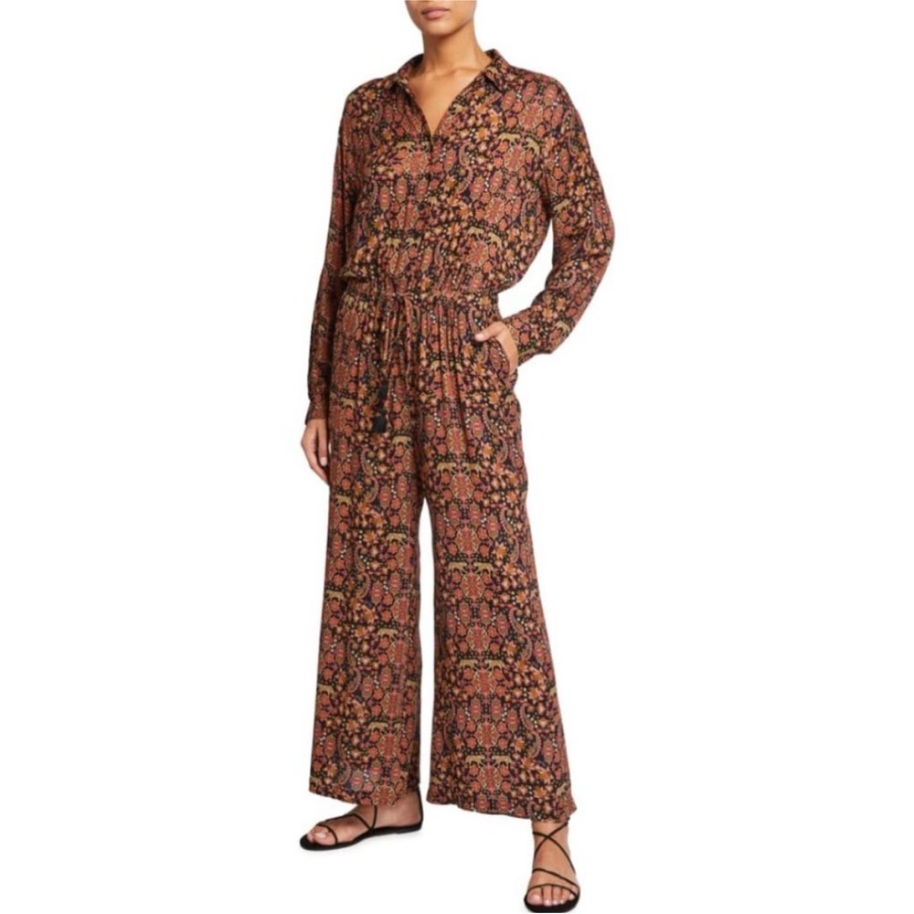 NWT Johnny Was Workshop Violette Wide Leg Jumpsuit Size Large